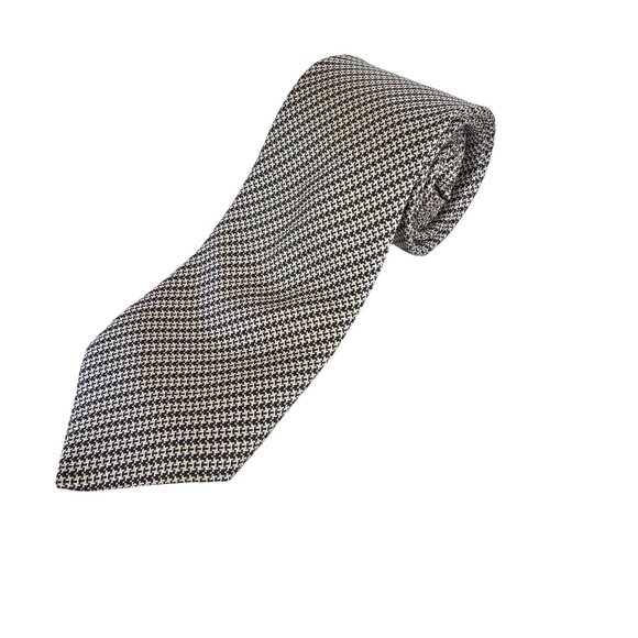 Giorgio Armani Other - Vintage Giorgio Armani Men's 100% Silk  Houndstooth Black/White Neck Tie